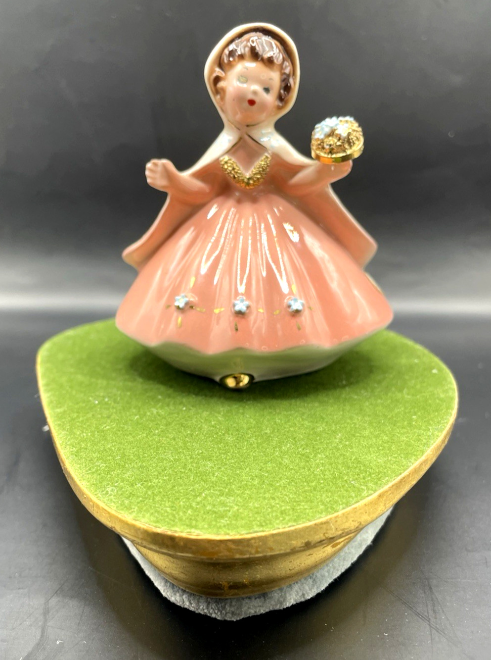 Rare Vintage Signed Josef Originals International Irish Girl With Gold Accents